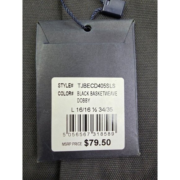 ben Sherman Slim Fit Size Large 16-16.5 34/35 Black Basketweave Dobby Shirt NWT - Picture 7 of 14